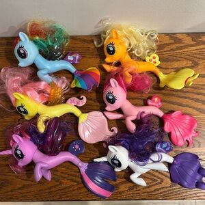 2017 MLP My Little Pony Sea Pony Mermaid Fluttershy Rarity Applejack Pinkie Pie
